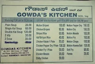 Gowda's Kitchen menu 1