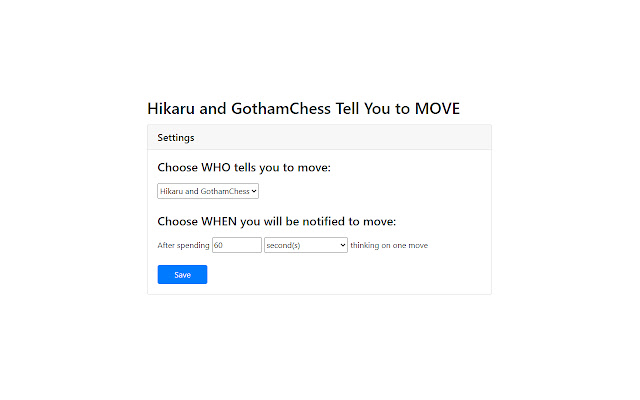 Hikaru and GothamChess Tell You to MOVE, a Chrome Extension for