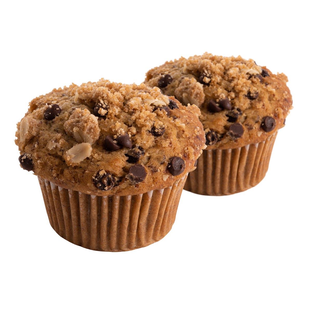 GF and Vegan - Banana Chocolate Chip Streusel Muffins