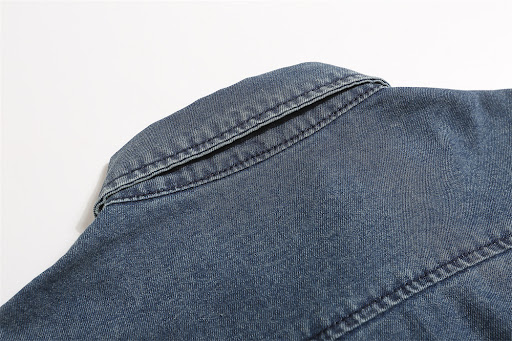 Title 9, Geborduurde denim korte mouwen shirt voor heren...