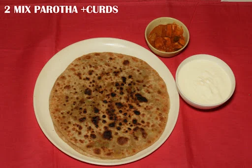 2 Mix Paratha + 200 Gm Curd