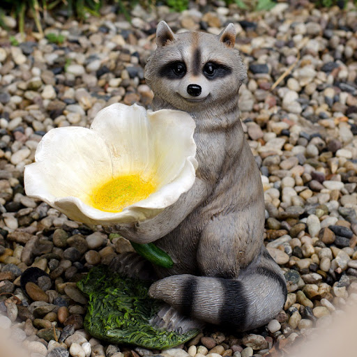 Title 1, Garden Courtyard Decoration Raccoon Bird Feeder...