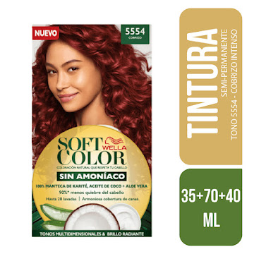 Kit Coloracion Tinte Wella Soft Color Cobrizo Intenso  