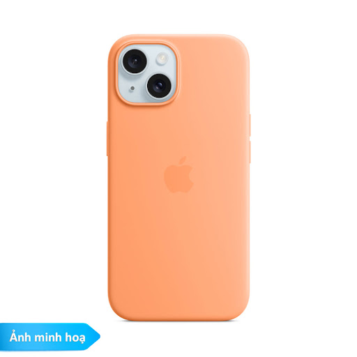 Ốp lưng Silicone Apple MagSafe iPhone 15 - Orange Sorbet (MT0W3FE/A)