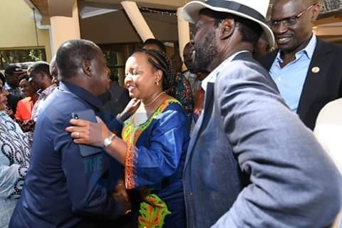 ANC leader Musalia Mudavadi, Kirinyaga Governor Anne Waiguru and Kisumu's Anyang' Nyong'o at the BBI forum.