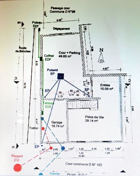 Vente terrain  133 m² à Villemareuil (77470), 60 000 €