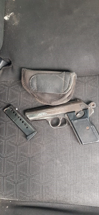 Police confiscated this unlicensed firearm. The person who had possession of it will appear in court on Monday.