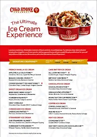 Cold Stone Creamery menu 1