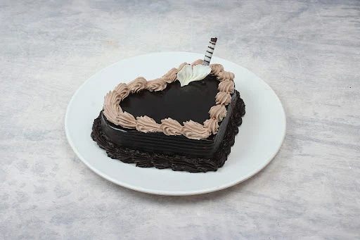 Chocolate Heart Cake Eggless