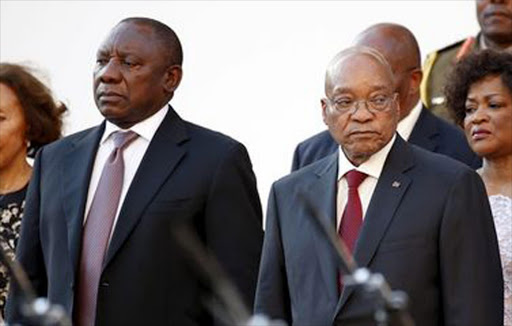 Deputy President Cyril Ramaphosa and Jacob Zuma Image: REUTERS