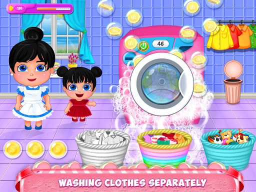 Code Triche Maman Bébé vêtements La lessive Blanchisserie APK MOD 2