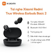 Tai Nghe Bluetooth Xiaomi Mi True Wireless Earbuds Basic 2 Công Nghệ 5.0 Kèm Đốc Sạc Cáp Sạc, Cảm Biến Tự Động Kết Nối