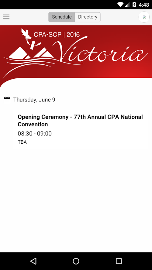 Android application CPA-SCP 2016 screenshort