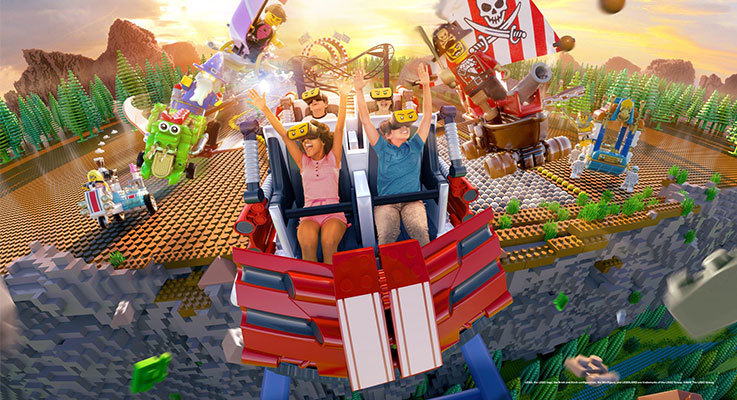 The Great LEGO Race VR roller coaster