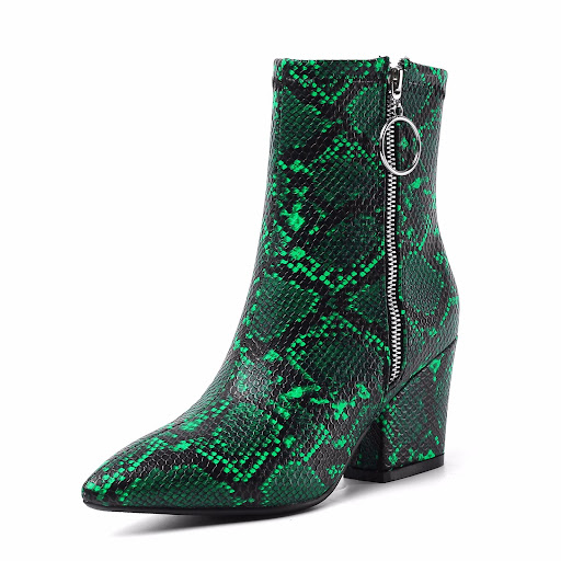 Title 1, Stylish Serpentine Ankle Boots for Women. Exper...