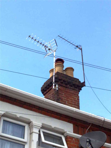 New digital aerial lashed to the chimney