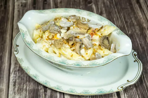 Pepper Mushroom Alfredo Pasta