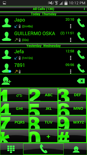 Theme Glossy Green RocketDial