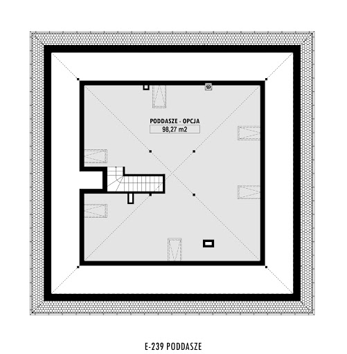 E-239 - Rzut poddasza do adaptacji - 98,27