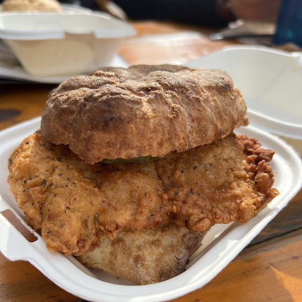 GF Fried Chicken and Biscuits (taken and shared 10/2021)