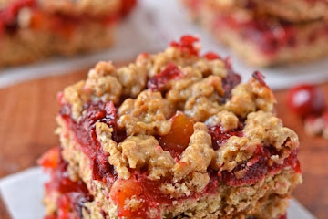 Healthy Cranberry Apricot Bars
