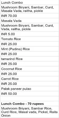 Rajas Idlly Kada menu 3