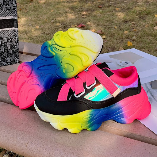 Title 3, Velcro Sneakers for Female Students Running Sho...