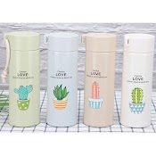 Bình Nước Cactus Love Lõi Thủy Tinh 400Ml Nhiều Màu