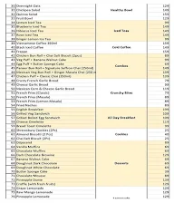 Chai Days menu 1