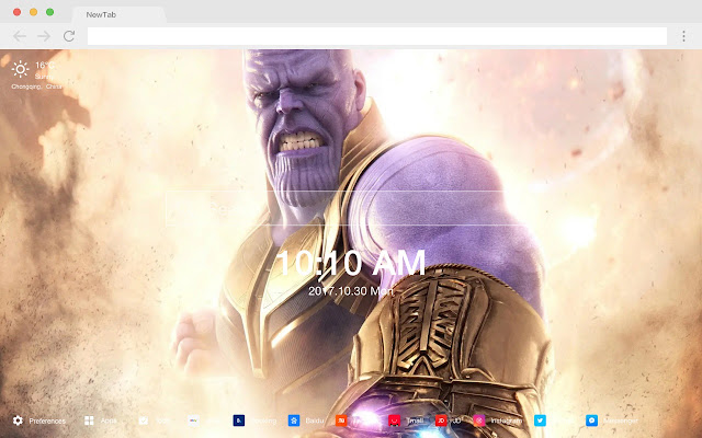 Thanos New Tab Page Popular Movies HD Theme