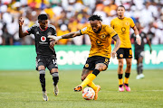 Monnapule Saleng of  Orlando Pirates and Edmilson Dove of Kaizer Chiefs during the DStv Premiership match between Kaizer Chiefs and Orlando Pirates at FNB Stadium on February 25, 2023 in Johannesburg.