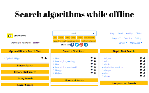 OpenGenus: Save Page and Stay happy offline