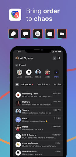 Screenshot Rock: Messaging + Tasks