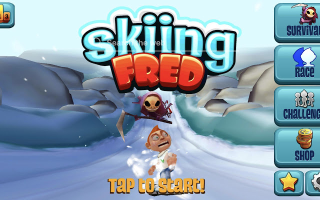 Skiing Fred HD Wallpapers Game Theme