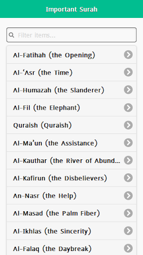 Important Surah English