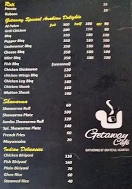 Getaway cafe menu 2