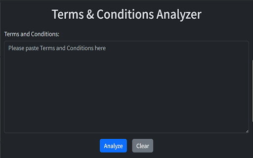 Terms and Conditions Analyzer