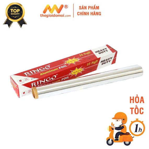 Giấy Bạc Nướng Ringo Cao Cấp Dày Kích Thước 30Cmx300Cm Dùng Cho Lò Nướng Và Nồi Chiên Không Dầu