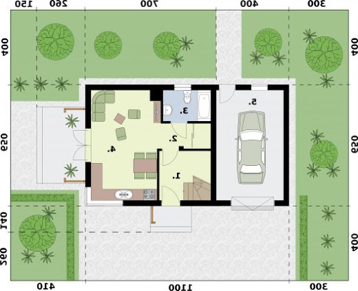 Orlean 7a dom letniskowy - Rzut parteru