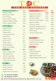 The Desi Chatore menu 2