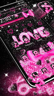 3D Pink Love Glitter Gravity Theme(圖1)-速報App