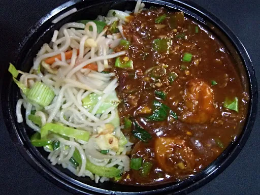 Egg Singaporean Coriander Noodles With Chilli Basil Sauce Bowl