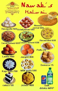 Nawabs Halwai menu 1