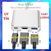 Hub Cáp Bộ Adapter Chuyển Tín Hiệu Usb 3.1 Type - C Sang Hdmi 1080P, Type - C Và Usb 3.0 - Bộ Chuyển Đổi 3 Trong 1