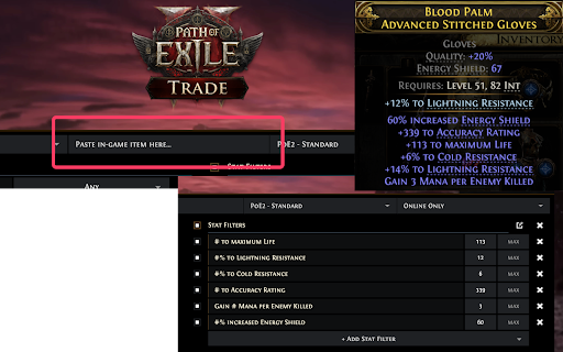 PoE Item Search