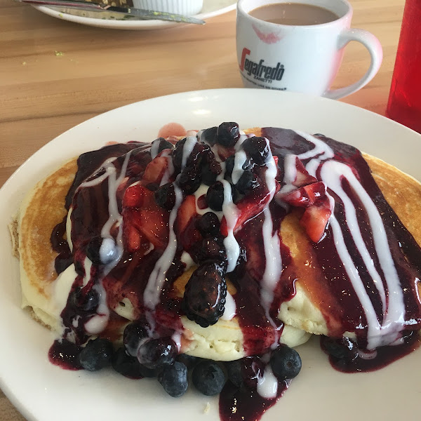 Berry chantilly gf pancakes