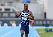 Caster Semenya wins the women’s 3,000m on leg 2 of the ASA Athletics Grand Prix Series at Green Point Stadium in Cape Town on March 23 2022.