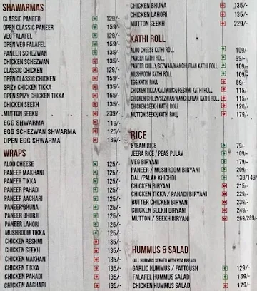 Maroosh menu 