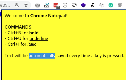 Chrome Notepad Preview image 0