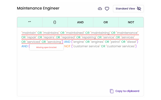 AI Powered Boolean Builder